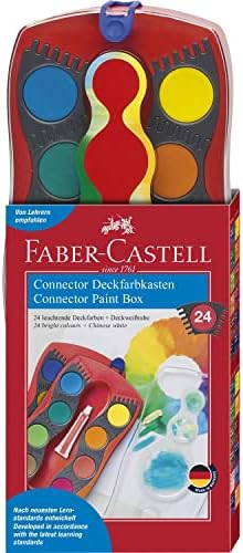 Faber-Castell Connector Watercolor Paint Set, 24 Watercolors for Kids