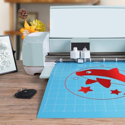 REALIKE LightGrip Cutting Mat Compatible with Cricut Maker 4/Maker 3/Maker/Explore 4/3/Air 2/Air/One, 2 Pack 12x12 Inch Blue Light Grip Adhesive Sticky Non-Slip Cut Mat