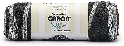 Caron Simply Soft Freckle Acrylic Yarn for Crocheting Soft, Stone, 3-Pack