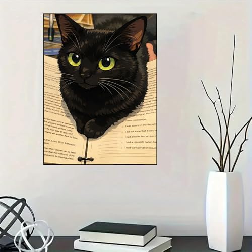 Lophomie Diamond Art Kits for Adults, 5D Cat Diamond Painting Kits 12x16 in