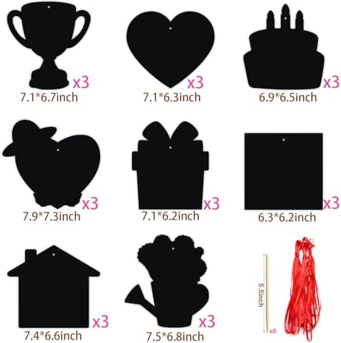 Happy Grandparents Day Scratch Cards Kit - Grandparents Day Party Scratch DIY Paper Craft Kit - Decoration Party Supplies- Grandpa & Grandma Party Scratch Cut-out Essential Cards Favors Set of 24