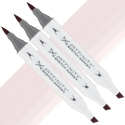 Artfinity Sketch Markers - Set of 3 - DriftWood RV8-2, Vibrant, Professional, Dye-Based Alcohol Markers for Artists, Drawing, Travel, & More