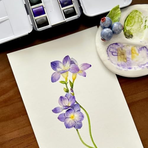 Mini Portable Handmade Artist Watercolor Paint,6 Colors Solid Watercolor