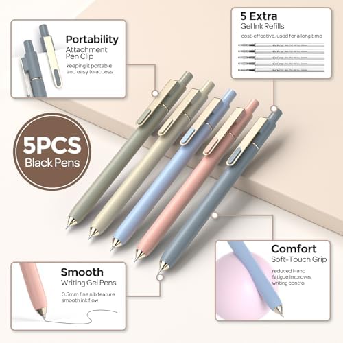 Nicpro School Supplies Stationary Set with Pencil Case, 39 PCS Cream