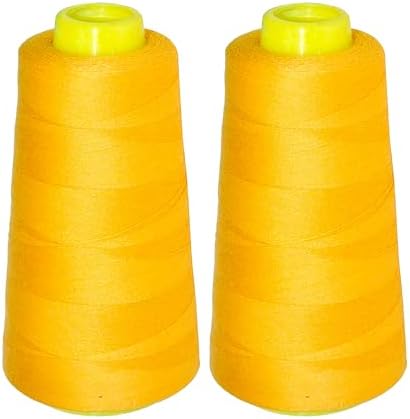 Mandala Crafts Gold Mercerized Cotton Thread Cones for Sewing Quilting