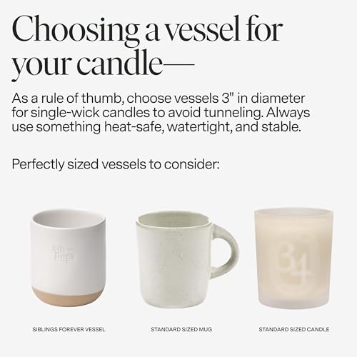 Siblings Candle Refill Kit No. 07, Ginger Pink Grapefruit Rhubarb