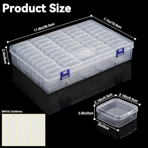 DILIBRA Bead Organizer Box, 46Pcs Small Bead Organizers and Storage