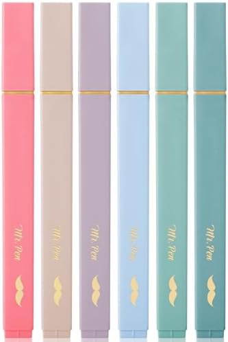 Mr. Pen- Aesthetic Highlighters No Bleed, 6 Pack, Assorted Colors