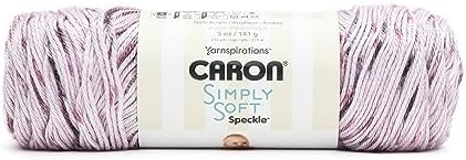 Caron Simply Soft Speckle Acrylic Yarn for Crocheting, Wisteria, 3-Pack