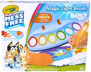Crayola Bluey Color Wonder Magic Light Brush, Mess Free Painting Station for Kids, Gifts, Toddler Bluey Toys & Activities, Ages 3+