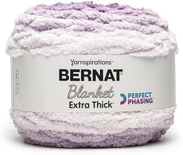 Bernat Blanket Extra Thick Perfect Phasing Chunky Yarn, Purple Sunset