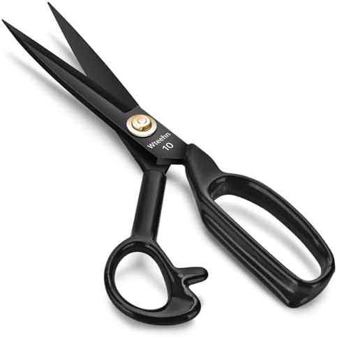 Fabric Scissors Professional, 10" Heavy Duty Sewing Scissor for Fabric Cutting, Tailor Sharp Sewing Shears for Cutting Leather craft Home Office Students Artists Dressmakers