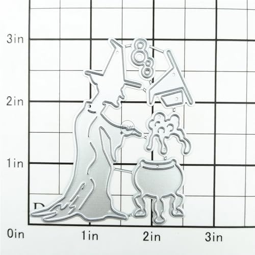 Halloween Witch Patchwork Magic Potion Metal Cutting Dies for Card Making