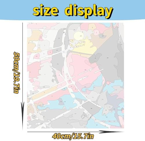 SKMN Paint by Number for Adults Beginners,Watercolor Balcony,DIY Oil Painting Kits for Home Wall Art Decor,40x50cm,Without Frame