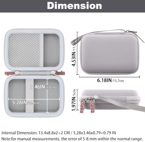 khanka Hard Case for Liene 2x3” Photo Printer- Mini Instant Photo,White