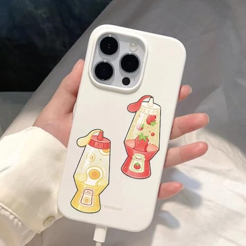 50pcs Lava lamp Stickers for Laptop Water Bottles, Transparent PET Waterproof Adhesive Lava Light Decals for Kids Birthday Party Scrapbook Phone (Lava Light)