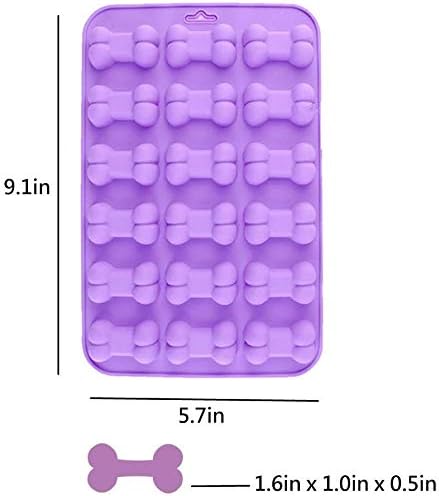 Silicone Molds Puppy Dog Paw and Bone Mold for Dog Treats, Homemade Non-Stick Food Grade, Chocolate, Candy, Jelly, Ice Cube Mold, Cupcake Baking Mould, Muffin pan Cookie Cutters Set