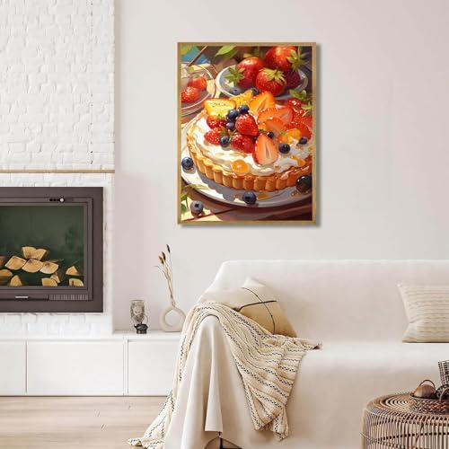 Strawberry Shortcake Diamond Art Kits for Adults, Diamond Painting 12x16 in