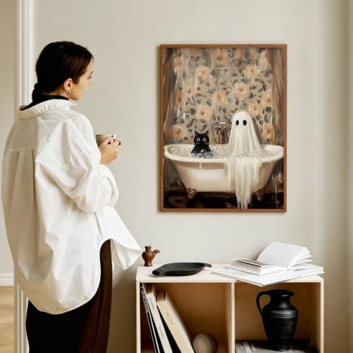Halloween Paint by Numbers Kit for Adults, Paint by Numbers Adults 16x20 in | Ghost Paint by Numbers for Adults, Halloween Adult Paint by Number Kits Wall Decor Gifts DIY Acrylic Oil Painting