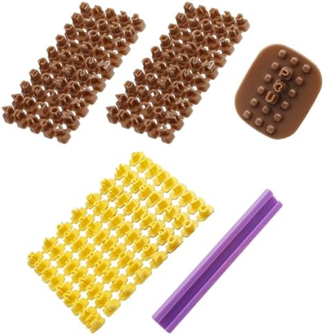 Hoypeyfiy 172 PCS Alphabet Number Symbols Cookie Cutters Set Biscuit Cake Impress Embosser Cutter Stamp Press DIY Embosser Mold for Cake Baking Clay