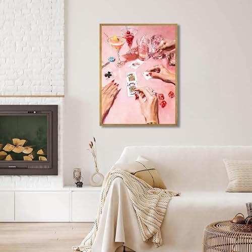 Pink Diamond Art Kits for Adults, Diamond Painting Kits 12x16 Inch