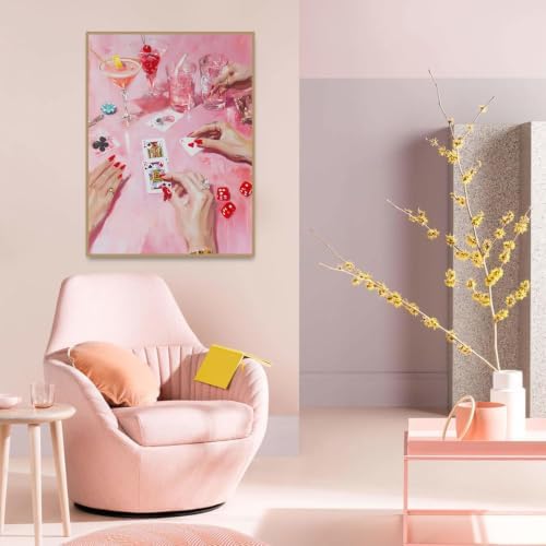 Pink Poker Diamond Art Kits for Adults Diamond Painting Kit for Beginner