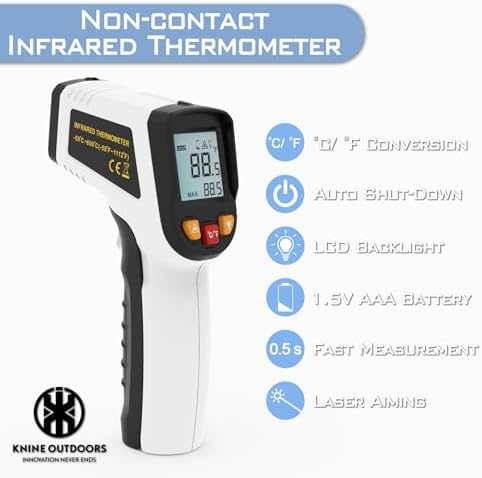 KNINE OUTDOORS Infrared Thermometer Gun, -58℉ to 1112℉
