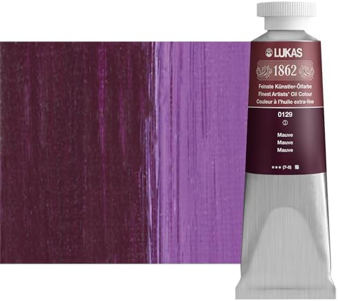Lukas 1862 Professional German Oil Paint, Mauve 37 mL - w/Beeswax & Non-Yellowing Sunflower Oil, Short Drying Time, Smooth, Outstanding Lightfastness