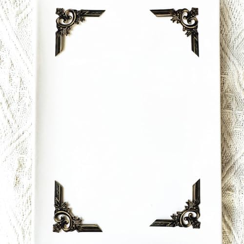 24pcs Vintage Frame Corner Stickers Scrapbook Decorative Paper Bronze