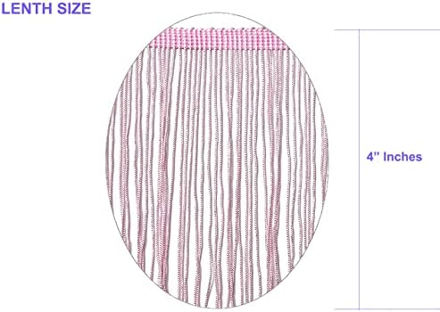 10 Yards of 4" Long Chainette Fringe Thread Yarn Tassel Trim Braid Fringe for Crafts Sewing and Decor-Baby Light Pink