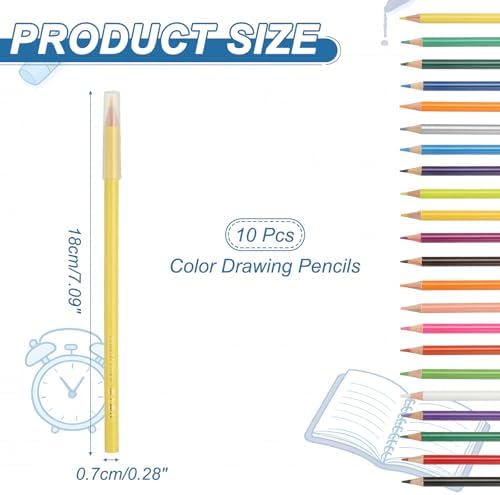 PATIKIL Colored Pencils, Yellow Color Drawing Pencils with Oil-Based Cores Art Scrapbook Supplies for Adult Coloring Books Artists Beginners Drawing Sketching, 10 Pcs