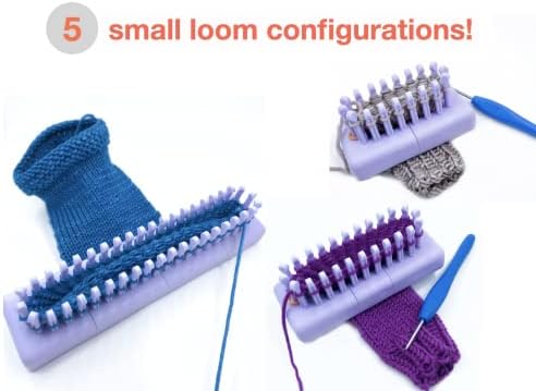 Authentic Knitting Board Adjustable Multi-Knit Loom, snap in parts, small and large gauge