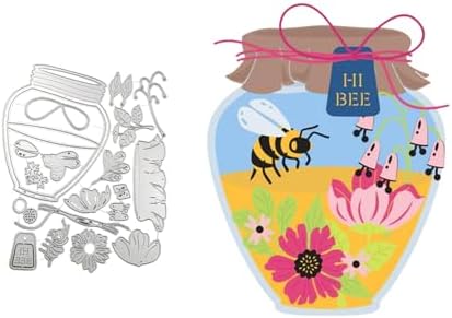 Honey Jar Metal Cutting Die for Scrapbooking, Die Cuts for Card Making, Metal Stencils Scrapbooking DIY Tool, Cut Stencils for DIY Scrapbook Photo Album Decor