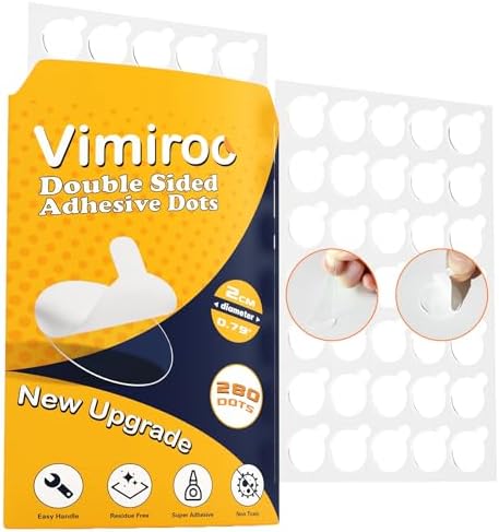 Double Sided Adhesive Dots– 280pcs Easy to Peel Sticky Dot,Clear Removable Mounting Putty Removable for Crafts, Posters, Balloons, and DIY Projects