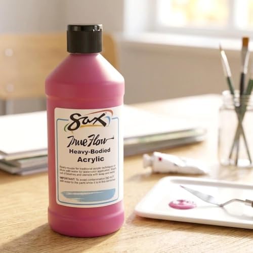Sax Heavy Body Acrylic Paint for School and Arts and Crafts Use, Magenta, 1 Quart
