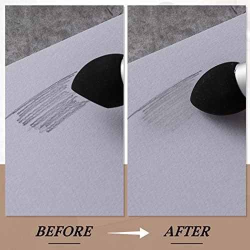Teling 6 Pcs Artist Blending Sponge Pen Reusable Sketch Rubbing Sponge Brush Washable Drawing Correction Sketch Tool for Artist Student Charcoal Powder Drawing Correcting Smudge Smear, 3 Size