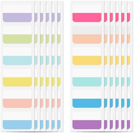 240 Pcs Sticky Index Tabs, Colored Book Tabs for Notebooks, 1.8×1 Inch