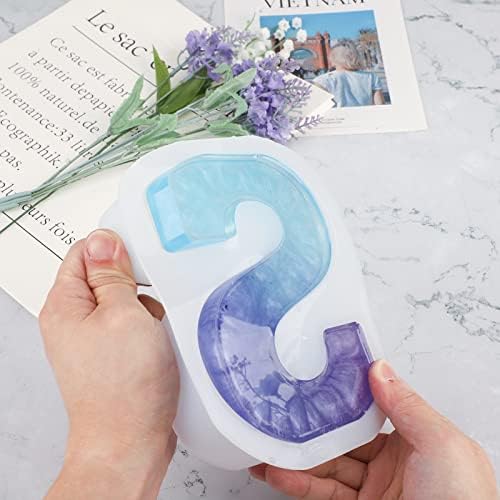 Gartful 7 Inch Large Letter Molds for Resin, 3D S Capital Alphabet Epoxy Resin Mold, A to Z Thick Resin Letter Molds for Making Letters, Word Sign Art, DIY Crafts, Making Cake, Party Home Decor