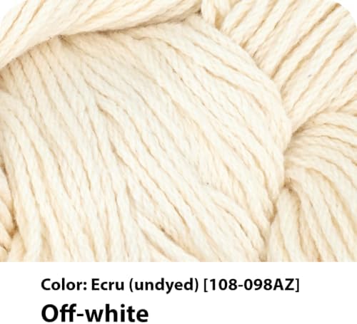 Lion Brand Yarn, 24/7 Cotton Ready to Dye Hank Ecru (undyed), 3 Pack