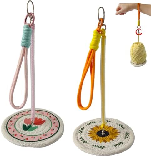 2PCS Portable Wrist Yarn Holder, Yarn Holder for Crocheting and Knitting, Perfect for Travel and on-The-go Crocheting,Knitting Gift for Craft Lovers