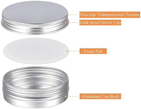 Aluminum Tin Cans, 24pcs 4 OZ Metal Round Tins Containers with 4pcs Stickers and A Double-ended Scraper Set for Candles Making and Storage (Pack of 2)