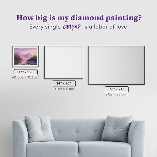 DIAMOND ART CLUB Purple Mountain Majesty Diamond Art Kits for Adults