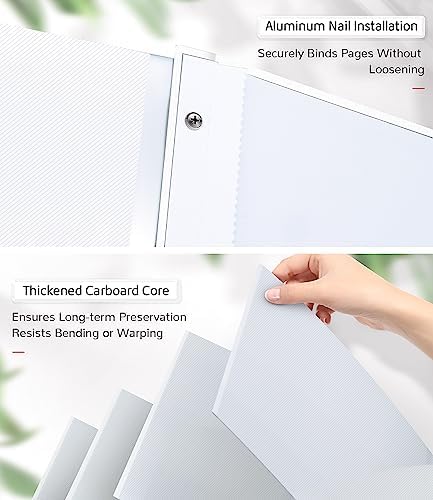 Artfeel Photo Album Self Adhesive Scrapbook Album for 3x5 4x6 5x7 8x10 Pictures,120 Pages Linen Cover with Display Window DIY Photo Book,Ideal Gifts for Family Travel Wedding Baby