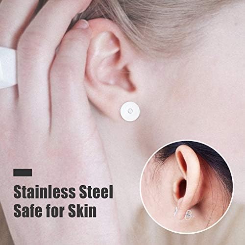 500Pcs Earring Posts Stainless Steel, Hypoallergenic Flat Pad Earring Studs