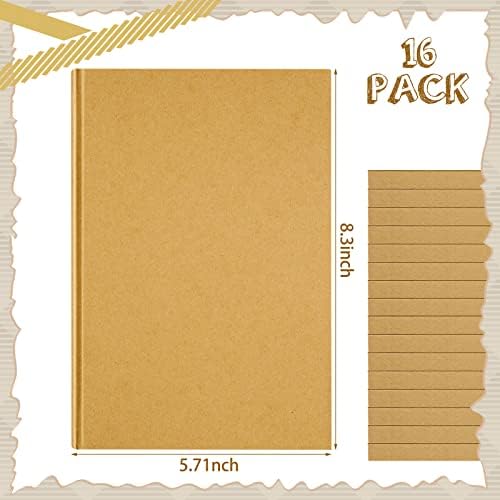 Henoyso 16 Pcs A5 Blank Notebook Journal Hardcover Sketchbook, 8.3 x 5.7 in