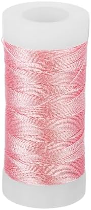 PATIKIL Metallic Thread, 100 Yards Embroidery Thread for Sewing Machine Hand Embroidery DIY Crafts Needlework Gift Wrapping Jewelry Making Decoration, Bright Pink