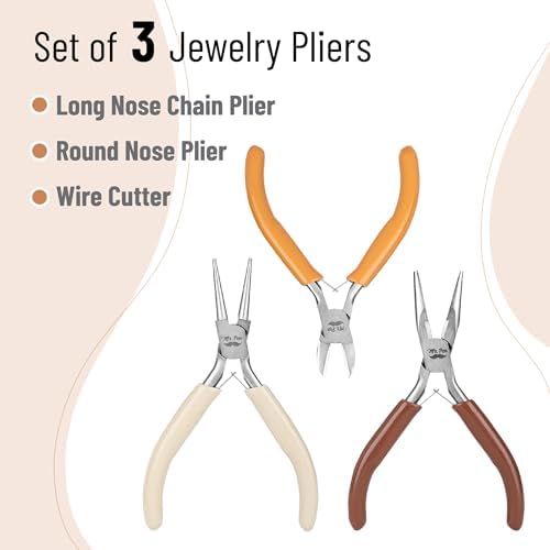 Mr. Pen- Pliers for Jewelry Making, 3 Pack, Chain Nose