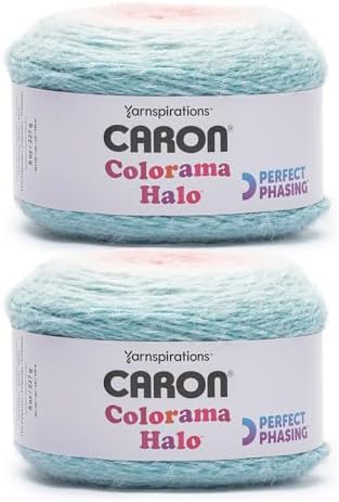 Caron Colorama Halo Cake Ombre Yarn for Crocheting, Rose Garden, 2-Pack