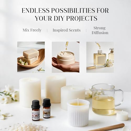 HIQILI Discovery Fragrance Oil Gift Set for Diffuser, Candle & DIY Perfume