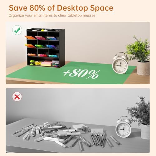 BEYGORM Acrylic Vertical Marker Organizer for 150 Markers, Desk Orgaizer